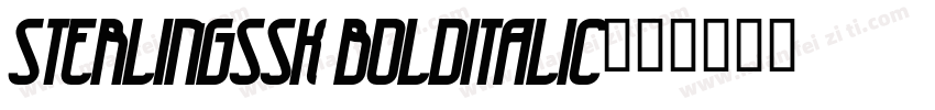 SterlingSSK BoldItalic字体转换